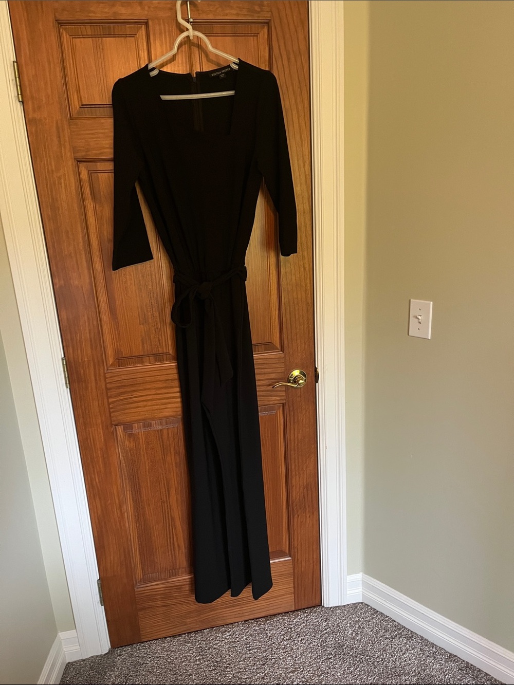 Black Women's pantsuits with Tie Waist.